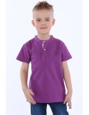 Boy\'s T-shirt with purple buttons NDZ4471 - Online store - Boutique